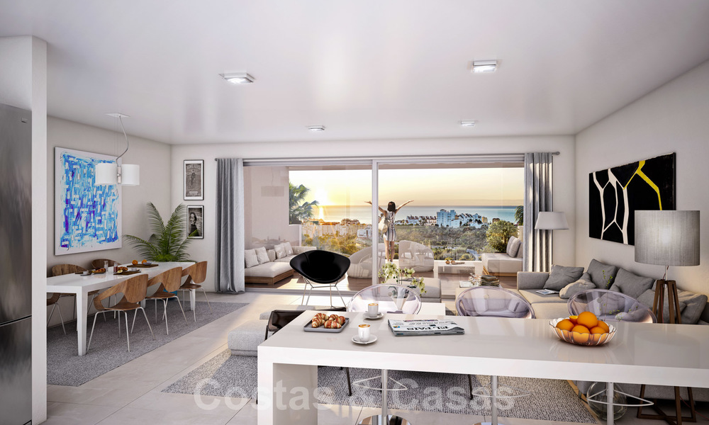 Vente d'appartements de design contemporain de qualité avec vue panoramique sur la mer à Estepona. Prêt à emménager. 24369