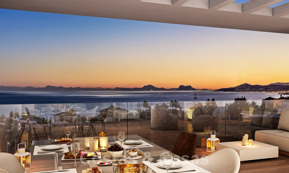 Vente d'appartements de design contemporain de qualité avec vue panoramique sur la mer à Estepona. Prêt à emménager. 24370