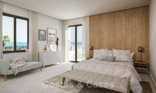 Villas de style méditerranéen et villas jumelées avec vue sur la mer et le golf à Elviria, Marbella 24407 