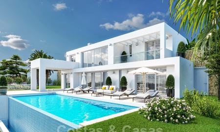 Villa moderne de construction récente avec vue imprenable sur la montagne et la mer à vendre dans les collines de l'est de Marbella 24447