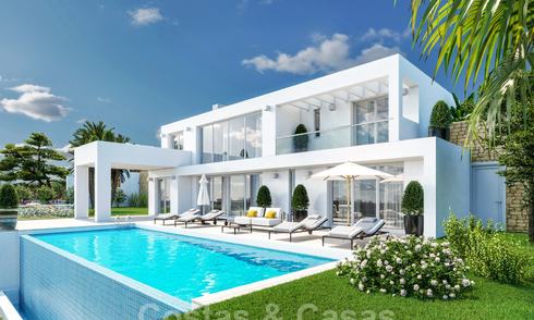Villa moderne de construction récente avec vue imprenable sur la montagne et la mer à vendre dans les collines de l'est de Marbella 24447