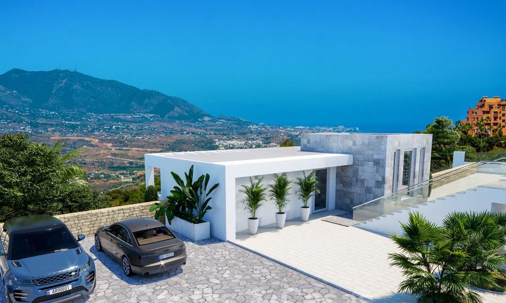 Villa moderne de construction récente avec vue imprenable sur la montagne et la mer à vendre dans les collines de l'est de Marbella 24454