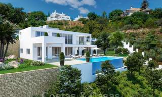 Villa moderne de construction récente avec vue imprenable sur la montagne et la mer à vendre dans les collines de l'est de Marbella 24455 