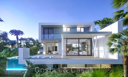 Villas modernes contemporaines en construction à vendre, directement sur un terrain de golf situé à Marbella - Estepona 25978