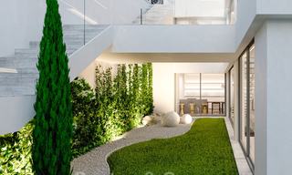 Terrain + project pour un villa contemporaine neuve à vendre, première ligne de golf à Estepona 26282 