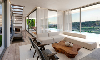 Terrain + project pour un villa contemporaine neuve à vendre, première ligne de golf à Estepona 26284 