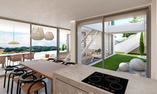 Terrain + project pour un villa contemporaine neuve à vendre, première ligne de golf à Estepona 26285 
