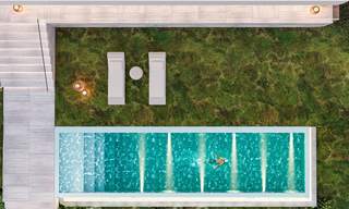 Terrain + project pour un villa contemporaine neuve à vendre, première ligne de golf à Estepona 26286 