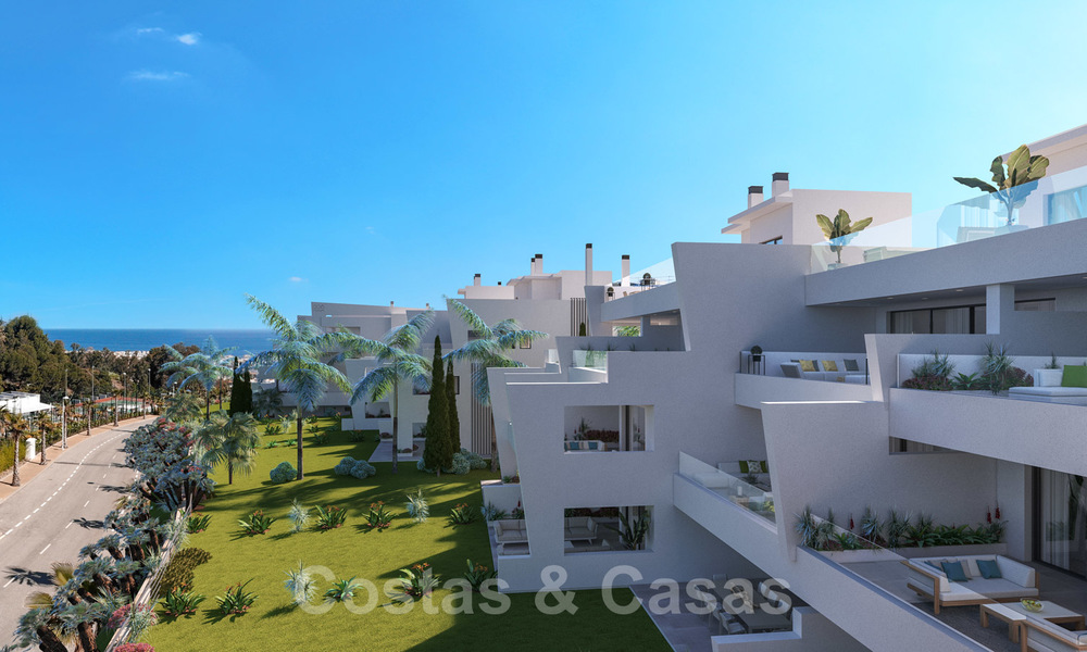 Nouveaux appartements modernes avec vue panoramique sur la montagne et la mer à vendre dans les collines d'Estepona 27734