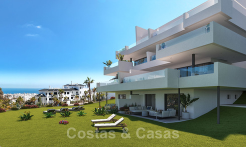 Nouveaux appartements modernes avec vue panoramique sur la montagne et la mer à vendre dans les collines d'Estepona 27736