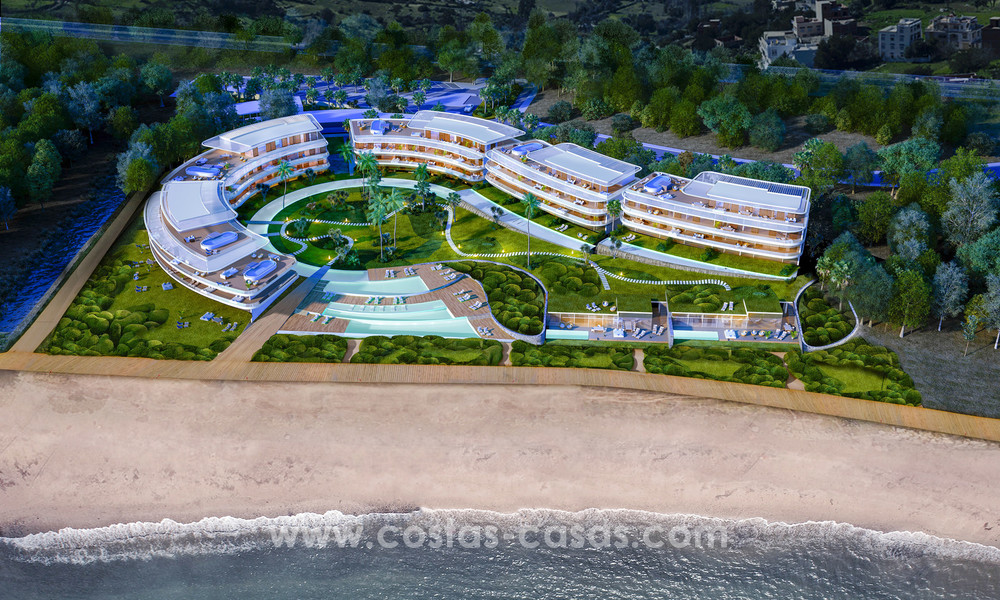 Penthouses modernes de luxe en première ligne de plage à vendre à Estepona, Costa del Sol. Prêt à emménager. Promotion! 27803