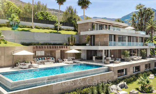 Villas modernes clés en main avec des vues spectaculaires sur le terrain de golf, le lac, les montagnes et la mer Méditerranée jusqu'à l'Afrique, dans un complexe de golf fermé à vendre à Benahavis - Marbella 32407 