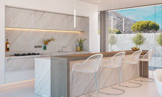 Nouvelles villas modernes de luxe à vendre avec des vues spectaculaires sur le golf, le lac et la Méditerranée, dans un domaine sécurisé et exclusive à Benahavis - Marbella 27923 