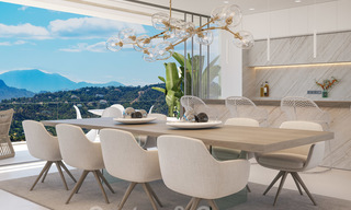 Nouvelles villas modernes de luxe à vendre avec des vues spectaculaires sur le golf, le lac et la Méditerranée, dans un domaine sécurisé et exclusive à Benahavis - Marbella 27925 