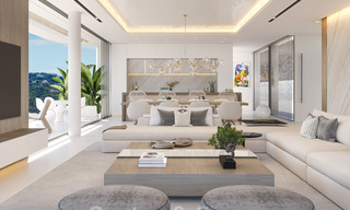 Nouvelles villas modernes de luxe à vendre avec des vues spectaculaires sur le golf, le lac et la Méditerranée, dans un domaine sécurisé et exclusive à Benahavis - Marbella 27929 