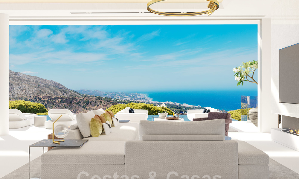 Nouvelles villas modernes de luxe à vendre avec des vues spectaculaires sur le golf, le lac et la Méditerranée, dans un domaine sécurisé et exclusive à Benahavis - Marbella 27933