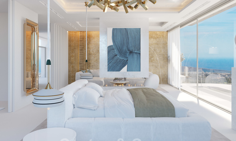 Nouvelles villas modernes de luxe à vendre avec des vues spectaculaires sur le golf, le lac et la Méditerranée, dans un domaine sécurisé et exclusive à Benahavis - Marbella 27940