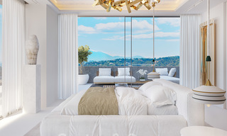Nouvelles villas modernes de luxe à vendre avec des vues spectaculaires sur le golf, le lac et la Méditerranée, dans un domaine sécurisé et exclusive à Benahavis - Marbella 27941 
