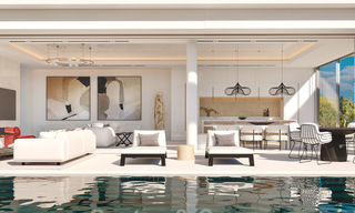 Nouvelles villas modernes de luxe à vendre avec des vues spectaculaires sur le golf, le lac et la Méditerranée, dans un domaine sécurisé et exclusive à Benahavis - Marbella 27945 