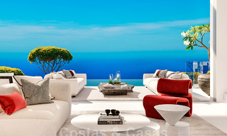 Nouvelles villas modernes de luxe à vendre avec des vues spectaculaires sur le golf, le lac et la Méditerranée, dans un domaine sécurisé et exclusive à Benahavis - Marbella 27947 