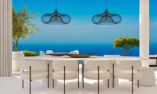 Nouvelles villas modernes de luxe à vendre avec des vues spectaculaires sur le golf, le lac et la Méditerranée, dans un domaine sécurisé et exclusive à Benahavis - Marbella 27948 