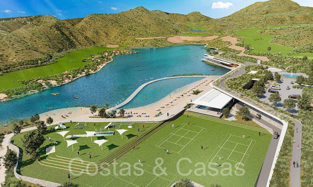 Nouvelles villas modernes de luxe à vendre avec des vues spectaculaires sur le golf, le lac et la Méditerranée, dans un domaine sécurisé et exclusive à Benahavis - Marbella 779266