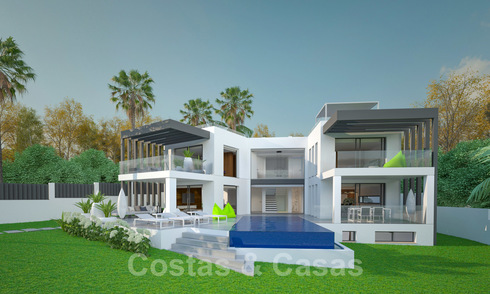 Parcela + projecto por: Villa moderne à vendre près de la plage dans l'est de Marbella 28613