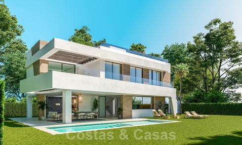 Nouvelle villa de luxe de style moderne à vendre, à deux pas de la mer à Elviria, Marbella 28639