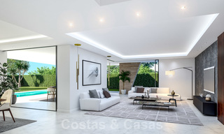 Nouvelle villa de luxe de style moderne à vendre, à deux pas de la mer à Elviria, Marbella 28640 