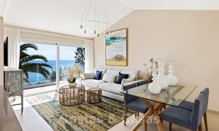 A vendre, villa de bord de mer entièrement rénovée, prête à emménager, avec vue sur la mer à Estepona Ouest 28883 