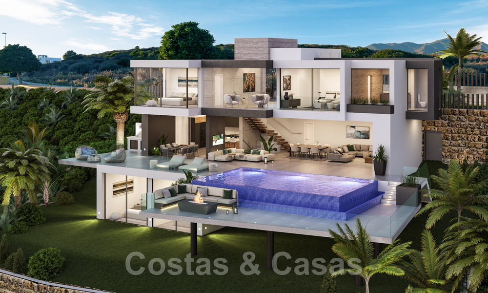 Villa de style contemporain à vendre avec vue panoramique sur la mer Méditerranée, près d'Estepona 28921