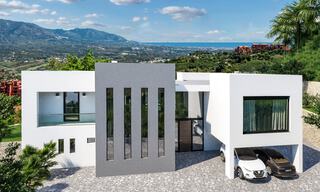 Villa moderne de nouvelle construction avec vue panoramique sur la montagne et la mer à vendre dans les collines de Marbella Est 29573 