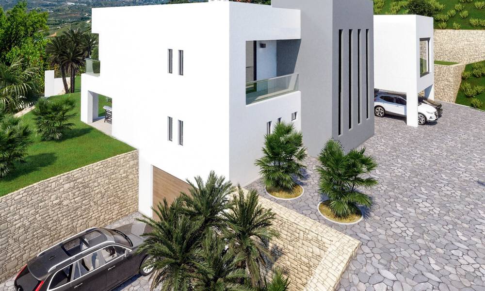 Villa moderne de nouvelle construction avec vue panoramique sur la montagne et la mer à vendre dans les collines de Marbella Est 29574