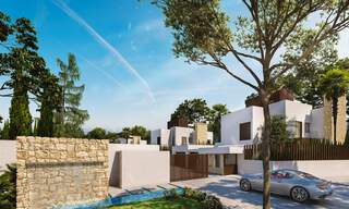 Des villas modernes de construction neuve à vendre dans le centre de Marbella, dans un complexe de villas exclusif, sécurisé et domaine fermé, à distance de marche de tout 30084 