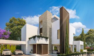 Des villas modernes de construction neuve à vendre dans le centre de Marbella, dans un complexe de villas exclusif, sécurisé et domaine fermé, à distance de marche de tout 30087 