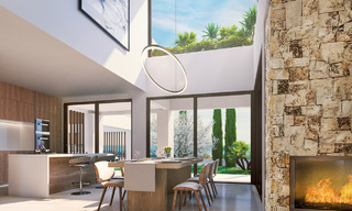 Des villas modernes de construction neuve à vendre dans le centre de Marbella, dans un complexe de villas exclusif, sécurisé et domaine fermé, à distance de marche de tout 30092 