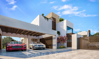 Des villas modernes de construction neuve à vendre dans le centre de Marbella, dans un complexe de villas exclusif, sécurisé et domaine fermé, à distance de marche de tout 30094 