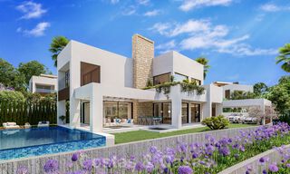 Des villas modernes de construction neuve à vendre dans le centre de Marbella, dans un complexe de villas exclusif, sécurisé et domaine fermé, à distance de marche de tout 30095 
