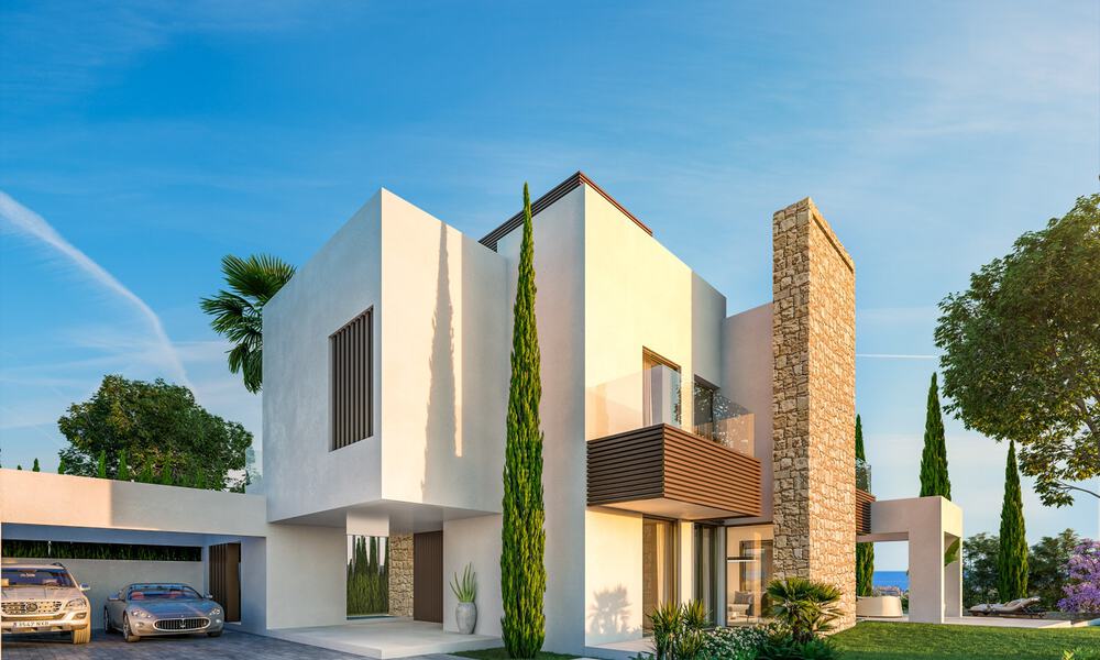 Des villas modernes de construction neuve à vendre dans le centre de Marbella, dans un complexe de villas exclusif, sécurisé et domaine fermé, à distance de marche de tout 30101