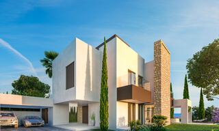 Des villas modernes de construction neuve à vendre dans le centre de Marbella, dans un complexe de villas exclusif, sécurisé et domaine fermé, à distance de marche de tout 30101 