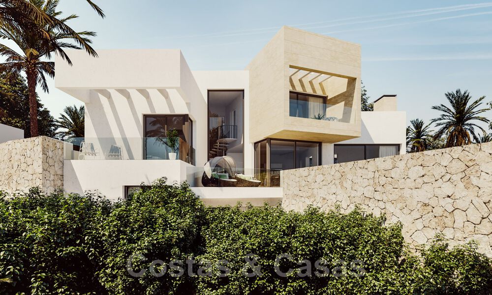 Villas modernes neuves avec vue sur la mer à vendre, situées dans une communauté fermée à Benahavis - Marbella 31568