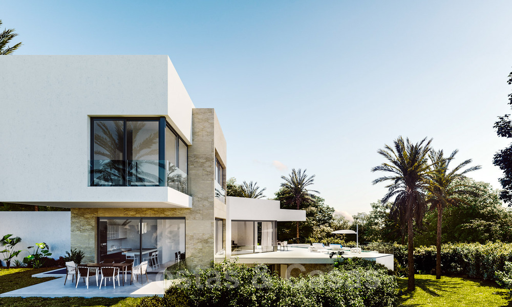 Villas modernes neuves avec vue sur la mer à vendre, situées dans une communauté fermée à Benahavis - Marbella 31575