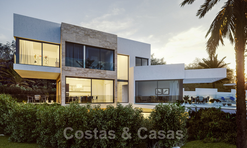 Villas modernes neuves avec vue sur la mer à vendre, situées dans une communauté fermée à Benahavis - Marbella 31576