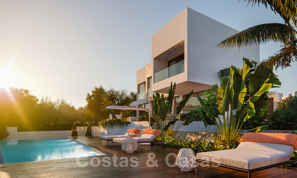 Villas modernes neuves avec vue sur la mer à vendre, situées dans une communauté fermée à Benahavis - Marbella 31579