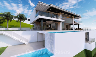Terrains à bâtir à vendre avec vue panoramique sur la mer et la montagne dans une propriété de luxe à Marbella - Benahavis 32289 