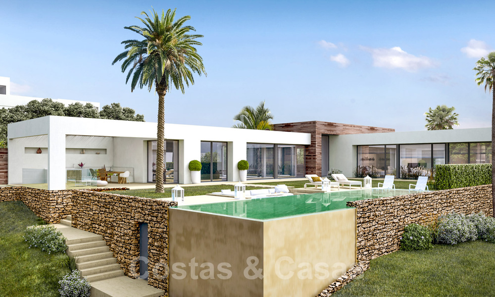 Villas modernes de construction neuve à vendre avec vue imprenable sur la mer à Marbella, à proximité des plages et du centre 32150