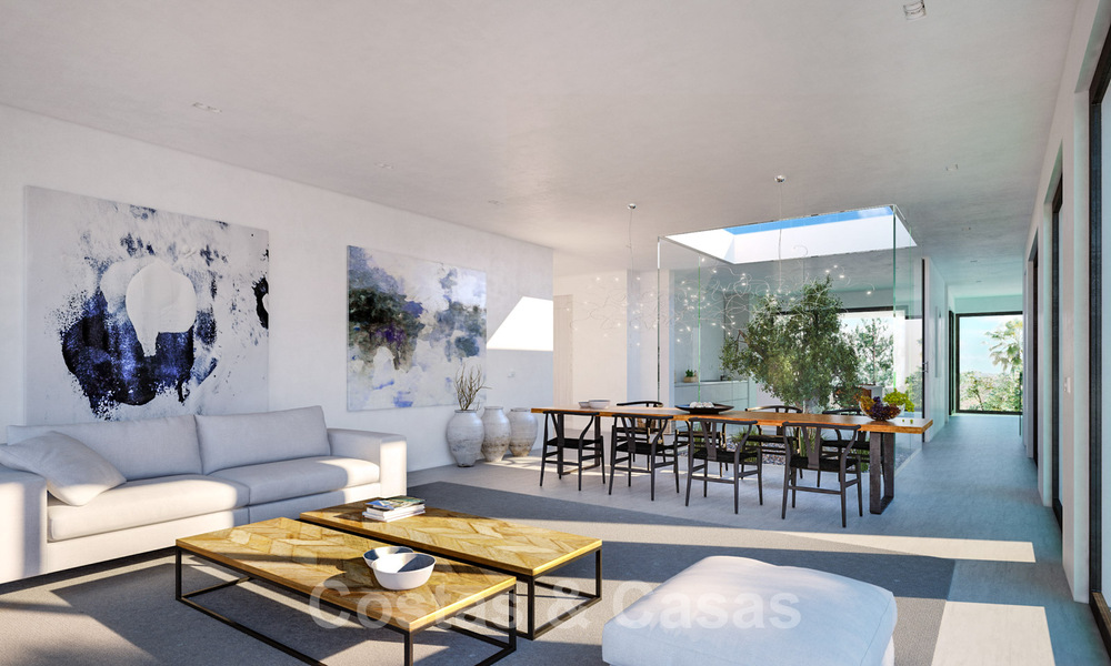 Villas modernes de construction neuve à vendre avec vue imprenable sur la mer à Marbella, à proximité des plages et du centre 32155