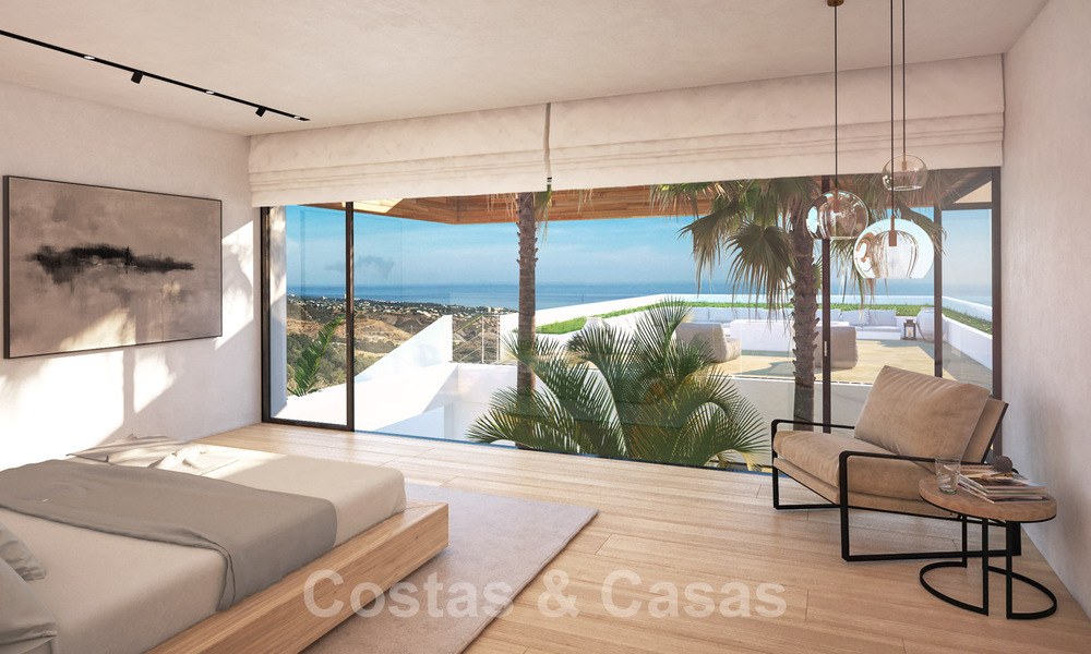 Villas modernes de construction neuve à vendre avec vue imprenable sur la mer à Marbella, à proximité des plages et du centre 32161