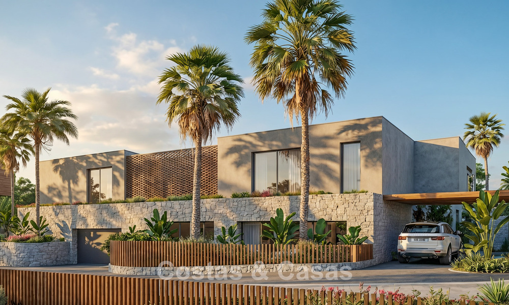 Villas modernes de construction neuve à vendre avec vue imprenable sur la mer à Marbella, à proximité des plages et du centre 803967