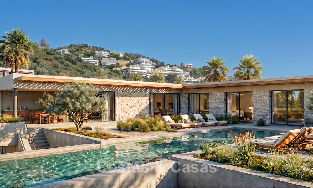 Villas modernes de construction neuve à vendre avec vue imprenable sur la mer à Marbella, à proximité des plages et du centre 803968